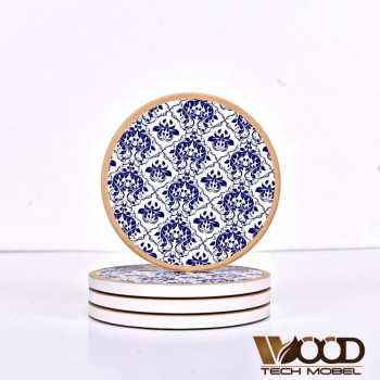 Abstract Blue Coaster Set